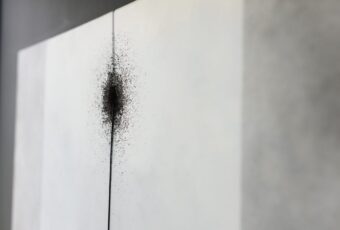 Gravitational Attraction Abstract magnetic field composition with iron filings gathering around a vertical central axis